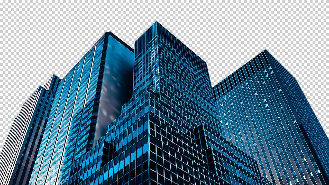 Modern two-story residential house cutout isolated on a transparent background.